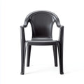 Fauteuil de salon empilable noir en polypropylène forme arrondie 56 x 55 x 80 cm