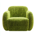 Fauteuil lounge vert 85 x 80 x 75 cm en polyester forme arrondie