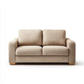 Canapé 2 places beige 160 x 90 x 85 cm en polyester rectangulaire